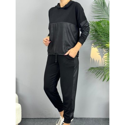 Kadın Uzun Kollu Kapüşonlu Oversize Sweat Ve Pantolon Ikili Takım Kadın Uzun Kollu Kapüşonlu Oversize Sweat Ve Pantolon Ikili Takım