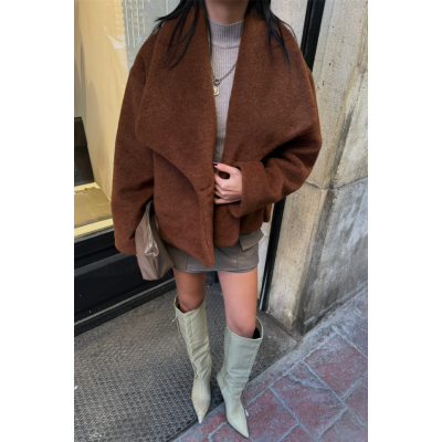 YÜN CROP KABAN - Taba YÜN CROP KABAN - Taba