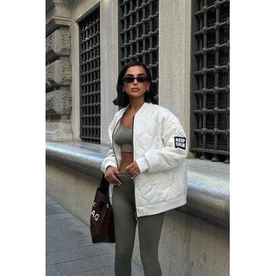 Alisa Oversize Kapitone Bomber Ceket 7058 -08 Alisa Oversize Kapitone Bomber Ceket 7058 -08