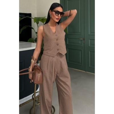 Yelek Ve Pantolon Çizgili Double Takım 10017 Yelek Ve Pantolon Çizgili Double Takım 10017
