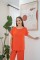 Oranj T-Shirt Ve Pantolon Takım Oranj T-Shirt Ve Pantolon Takım