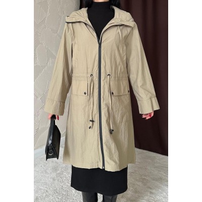 Camel Askı Detaylı Trençkot Camel Askı Detaylı Trençkot