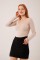 Geniş Yaka Krem Basic Body Bluz Geniş Yaka Krem Basic Body Bluz