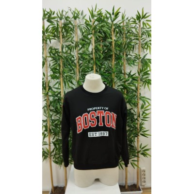 Erkek Uzun Kollu Bisiklet Yaka Boston Yazılı Iki Iplik Bluz Erkek Uzun Kollu Bisiklet Yaka Boston Yazılı Iki Iplik Bluz