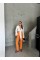 BEL LASTİK DETAYLI MODAL KUMAŞ PANTOLON - Orange BEL LASTİK DETAYLI MODAL KUMAŞ PANTOLON - Orange