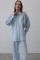 Çizgili Cep Detaylı Oversize Takım - Bebe Mavisi Çizgili Cep Detaylı Oversize Takım - Bebe Mavisi