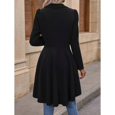 Kadın Uzun Kollu Yakalı önden Düğmeli Uzun Atlas Blazer Ceket Kadın Uzun Kollu Yakalı önden Düğmeli Uzun Atlas Blazer Ceket