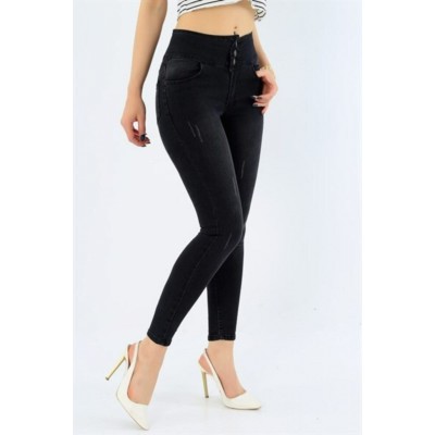 Yüksek Bel Likralı Jean Pantolon 90 Cm Yüksek Bel Likralı Jean Pantolon 90 Cm
