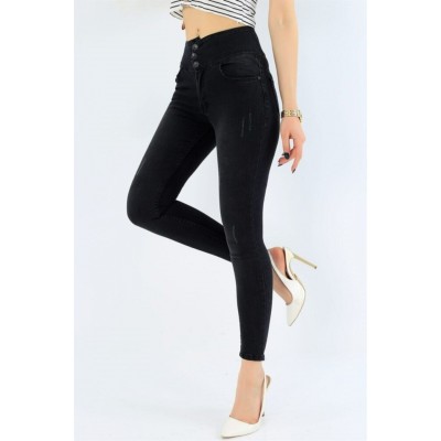 Yüksek Bel Likralı Jean Pantolon 90 Cm Yüksek Bel Likralı Jean Pantolon 90 Cm