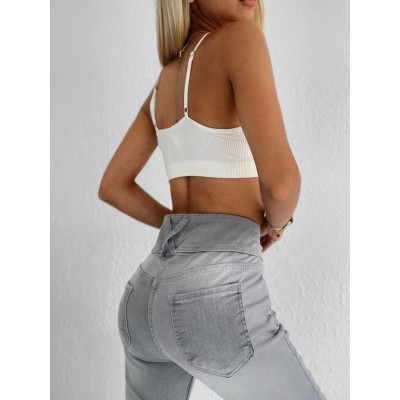 Yüksek Bel Likralı Jean Pantolon 90 Cm Yüksek Bel Likralı Jean Pantolon 90 Cm