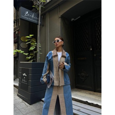 CHANEL GARNİLİ KOT MONT - Bej CHANEL GARNİLİ KOT MONT - Bej