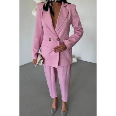 KETEN CEKET - PANTOLON TAKIM - Pembe KETEN CEKET - PANTOLON TAKIM - Pembe