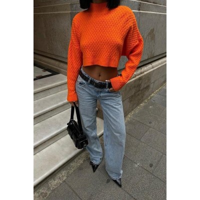 Sabina Sırt Dekolteli Crop Kazak 1270-09 Sabina Sırt Dekolteli Crop Kazak 1270-09