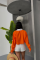 CROP GÖMLEK BEYAZ YAKA VE ETİKET DETAYLI - Orange CROP GÖMLEK BEYAZ YAKA VE ETİKET DETAYLI - Orange