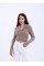 42531 TRİKO SİMLİ YAKALI CROP-KAHVE 42531 TRİKO SİMLİ YAKALI CROP-KAHVE