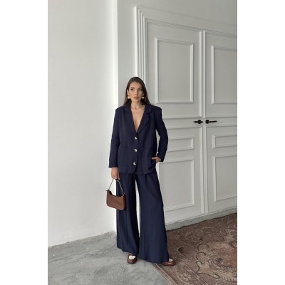 Lacivert Oversize Müslin Takım Lacivert Oversize Müslin Takım