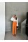 BEL LASTİK DETAYLI MODAL KUMAŞ PANTOLON - Orange BEL LASTİK DETAYLI MODAL KUMAŞ PANTOLON - Orange