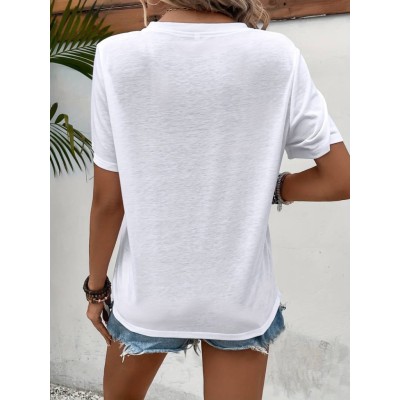 Kadın Kısa Kollu Bisiklet Yaka Göz Baskılı Süprem T-shirt Kadın Kısa Kollu Bisiklet Yaka Göz Baskılı Süprem T-shirt