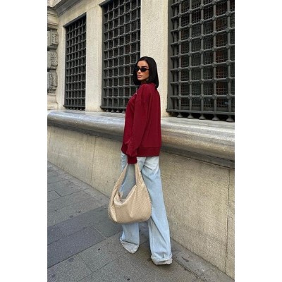 Gümüş Taşlı Sweatshirt 8052 Gümüş Taşlı Sweatshirt 8052