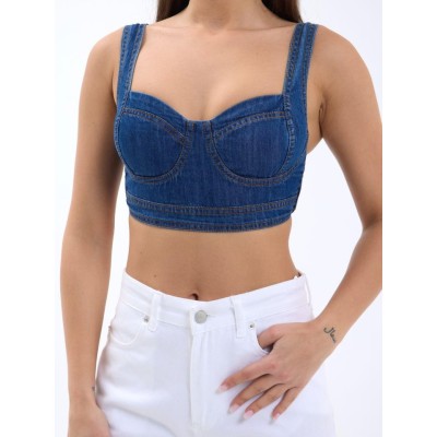 7131 KOT CROP-MAVİ 7131 KOT CROP-MAVİ