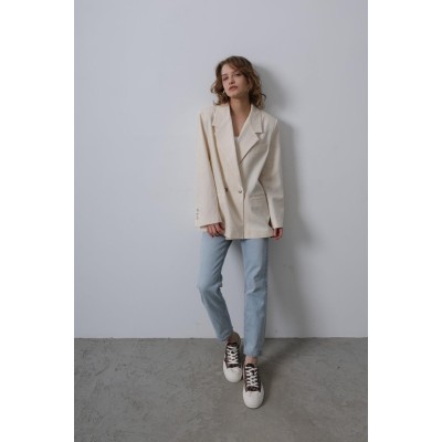 Oversize Blazer Ceket - Natür Oversize Blazer Ceket - Natür