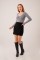 Geniş Yaka Gri Basic Body Bluz Geniş Yaka Gri Basic Body Bluz