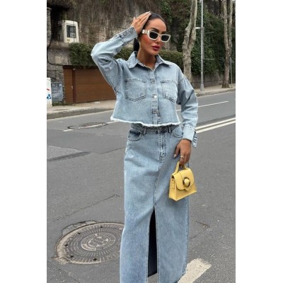 Veronika Yırtmaçlı Denim Takım 9913 Veronika Yırtmaçlı Denim Takım 9913