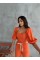 KETEN CROP KARPUZ KOL BLUZ-PANTOLON HASIR KEMERLİ - Orange KETEN CROP KARPUZ KOL BLUZ-PANTOLON HASIR KEMERLİ - Orange