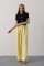 Pileli Bağcıklı Oversize Pantolon - Sarı Pileli Bağcıklı Oversize Pantolon - Sarı
