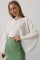 YARASA KOLLU CROP BLUZ - Beyaz YARASA KOLLU CROP BLUZ - Beyaz