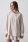 Çizgili Oversize Gömlek - Bej Çizgili Oversize Gömlek - Bej