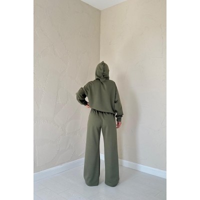 Haki Beli Lastikli Ceket Ve Pantolon Takım Haki Beli Lastikli Ceket Ve Pantolon Takım