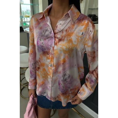 Batik Desenli Saten Gömlek 3409 Batik Desenli Saten Gömlek 3409