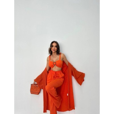 KRINKILL BÜSTİYER-PANTOLON-KİMONO TAKIM - Orange KRINKILL BÜSTİYER-PANTOLON-KİMONO TAKIM - Orange