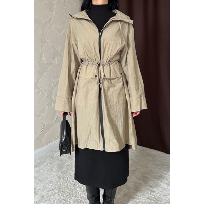 Camel Askı Detaylı Trençkot Camel Askı Detaylı Trençkot