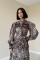 Leopar Pilise Detaylı Lastikli Elbise Leopar Pilise Detaylı Lastikli Elbise