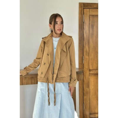 Camel Çift Katlı Kısa Ceket Camel Çift Katlı Kısa Ceket