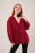 Basic Oversize Bordo Gömlek Basic Oversize Bordo Gömlek