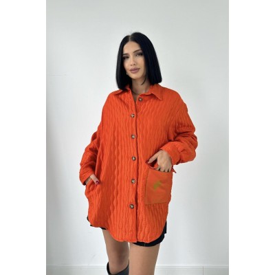 Oranj Cepli Kapitone Gömlek Oranj Cepli Kapitone Gömlek
