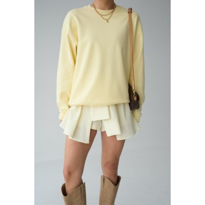 Düz SweatShirt - Açık Sarı Düz SweatShirt - Açık Sarı