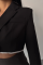 CROP CEKET TEK DÜĞME - Siyah CROP CEKET TEK DÜĞME - Siyah