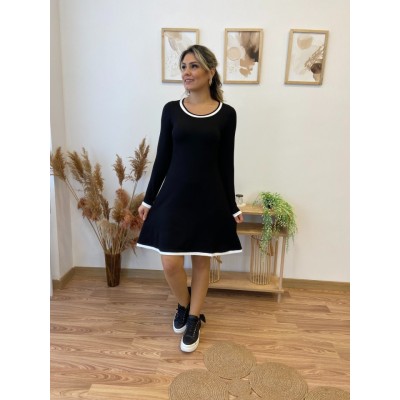 Kadın Uzun Kollu Derin Yuvarlak Yakalı Kısa Viskon Iki Iplik Elbise Kadın Uzun Kollu Derin Yuvarlak Yakalı Kısa Viskon Iki Iplik Elbise