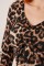Leopar Desen Önü Büzgülü Basic Bluz Leopar Desen Önü Büzgülü Basic Bluz