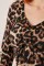 Leopar Desen Önü Büzgülü Basic Bluz Leopar Desen Önü Büzgülü Basic Bluz