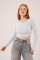 Ters Dikişli Basic Bebe Mavisi Body Bluz Ters Dikişli Basic Bebe Mavisi Body Bluz