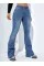 Kadın Yüksek Bel Cepli İspanyol Paçalı Kot Jeans Pantolon Kadın Yüksek Bel Cepli İspanyol Paçalı Kot Jeans Pantolon