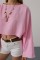 YARASA KOLLU CROP BLUZ - Pembe YARASA KOLLU CROP BLUZ - Pembe