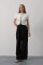 Pileli Bağcıklı Oversize Pantolon - Siyah Pileli Bağcıklı Oversize Pantolon - Siyah