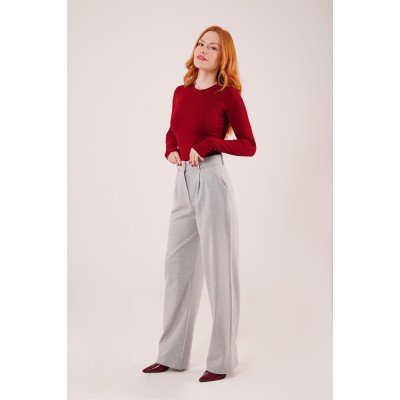 Premium Model Oturtmalı Gri Pantolon Premium Model Oturtmalı Gri Pantolon