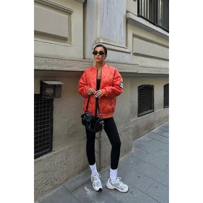 Alisa Oversize Kapitone Bomber Ceket 7058 -08 Alisa Oversize Kapitone Bomber Ceket 7058 -08